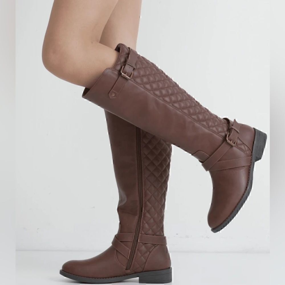Women's 950+951 Knee High Riding Boots Metal Buckle Calf Boot - Picture 2 of 6